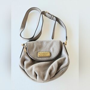 Marc By Marc Jacobs Taupe Pebbled Leather Crossbody with Gold Hardware